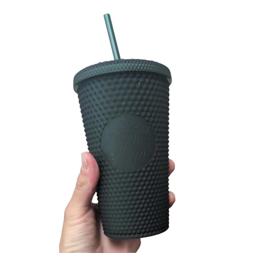(NEW) 2022 Starbucks Studded Tumbler Green Winter Matte Studded Tumbler 16oz
